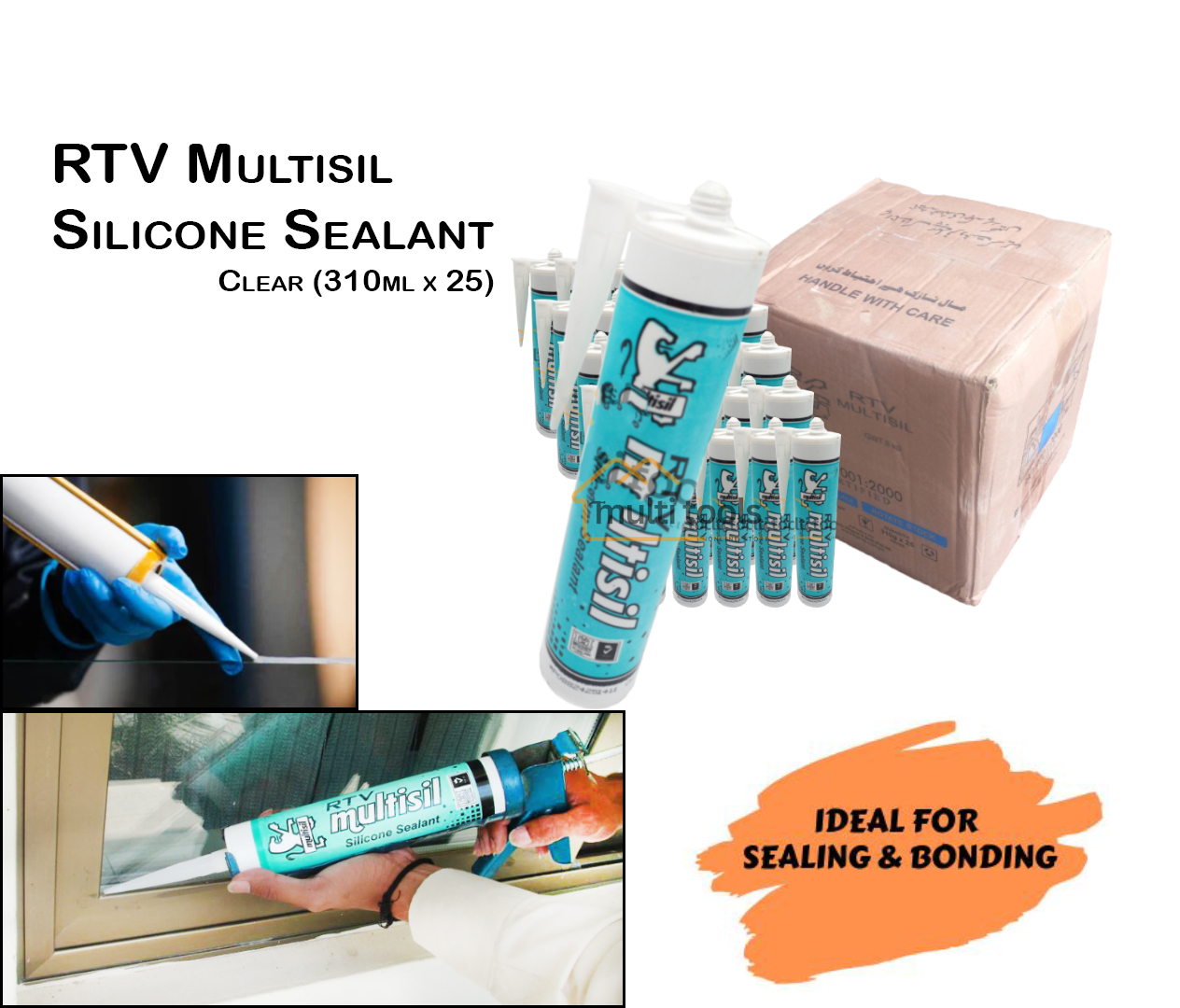 Rtv Multisil Silicone Sealant (Clear 310G X 25)